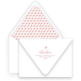 Pink & Red Berry Leaf Border Landscape Holiday Card