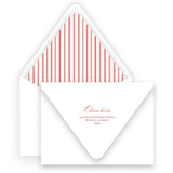 Red and Pink "Peace, Joy, Love" Portrait Holiday Card