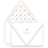 Watercolor Rocking Horse Landscape Holiday Card