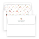 Watercolor Rocking Horse Landscape Holiday Card