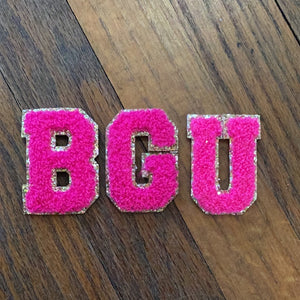 Bright Pink Varsity Letter