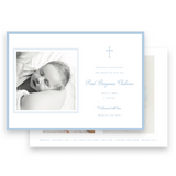 Boy's Blue Cross Birth Announcement