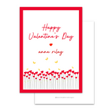 Butterflies & Flower Hearts Valentine's Day Card