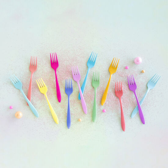 Glitterville - Sugar Sweet Enameled Rainbow Forks