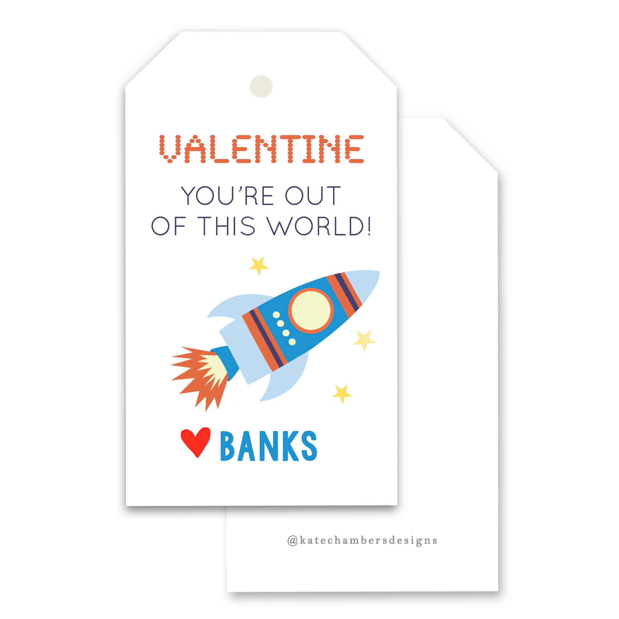 Out Of This World Valentine's Day Gift Tag