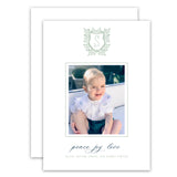 Family Monogram in Crest Holiday Card