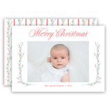 Rows of Holly Holiday Card