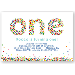 Sprinkles & Confetti Birthday Party Invitation