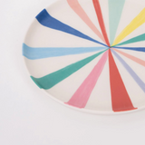 Meri Meri Bamboo Bright rainbow Stripe Plates set of 6