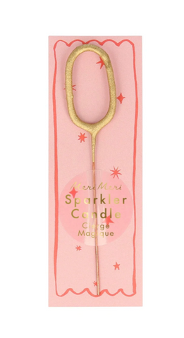 Mini Number Sparkler Candle - Number 0