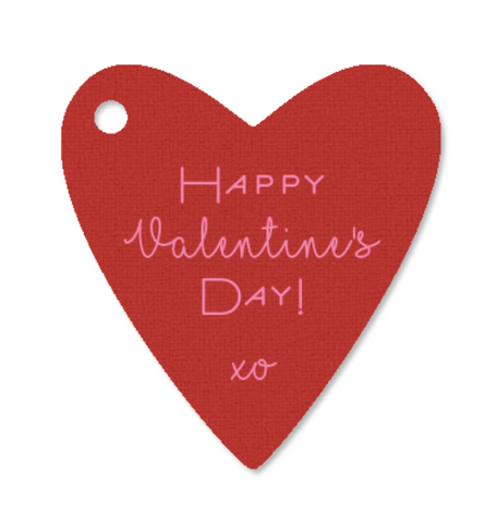 Red heart shape Happy Valentine's Day card