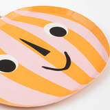 Meri Meri Pink & Orange Stripy Pumpkin Plates