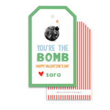 You're the Bomb (Green) Valentine's Day Gift Tag