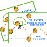 Hoops for You Valentine's Day Card (Landscape)