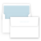 Boy's Blue Monogram Wreath Birth Announcement