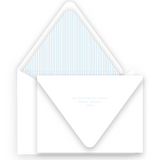 Boy's Blue Monogram Wreath Birth Announcement