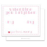 Brighten My Day Valentine's Day Card in Pink