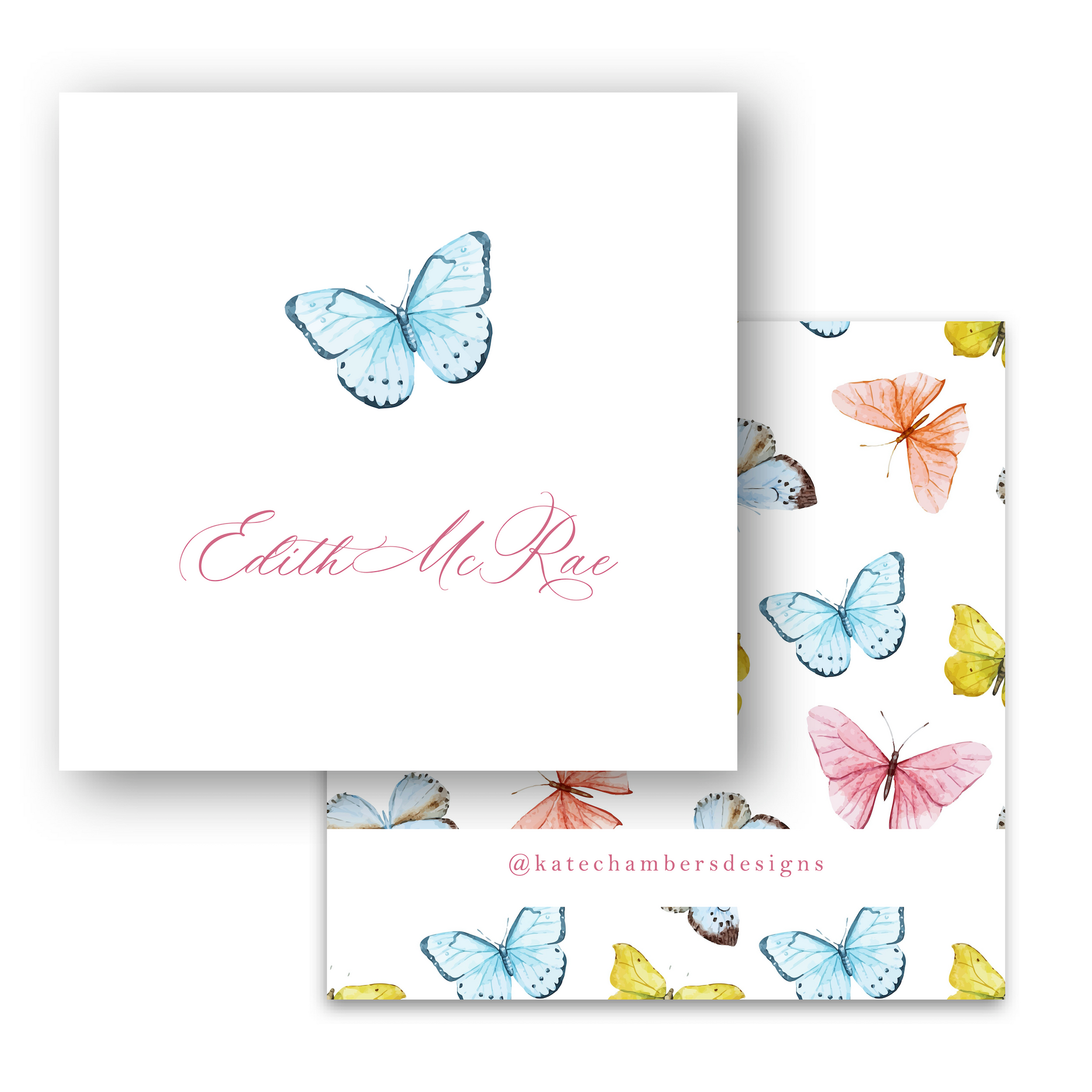 Butterfly Square Enclosure Card