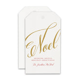 Gold & Red Noel Holiday Gift Tag