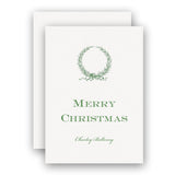 Ribbon Laurel Wreath Holiday Enclosure Card