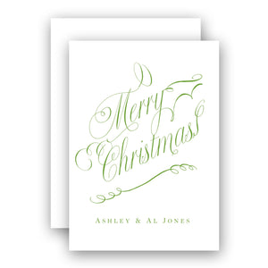 Script Merry Christmas Holiday Enclosure Card