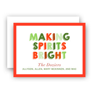 Making Spirits Bright Holiday Enclosure Card