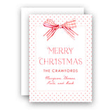 Watercolor Polka Dots & Gingham Holiday Christmas Enclosure Card