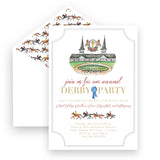 Watercolor Kentucky Derby Run for the Roses Party Invitation
