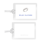 Boy's Brown Football Laminated Bag Tag