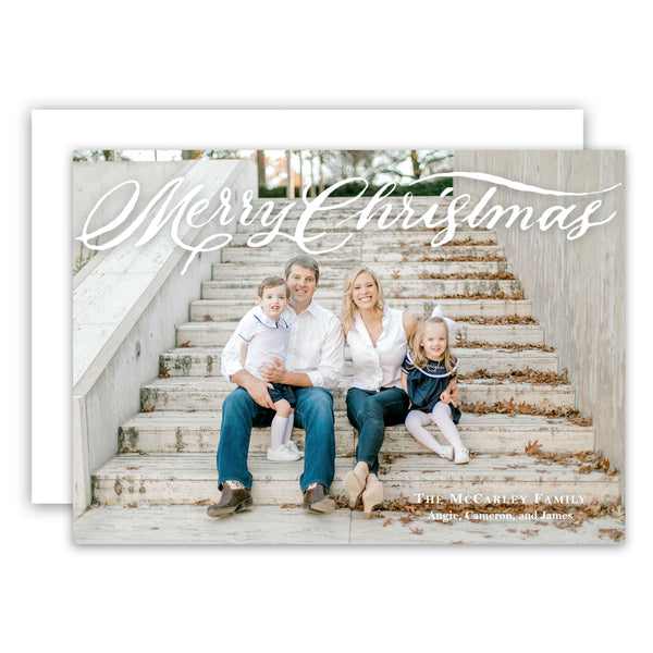 Full Photo Merry Christmas Holiday Card