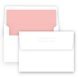 Girl's Peach Monogram Wreath Birth Announcement