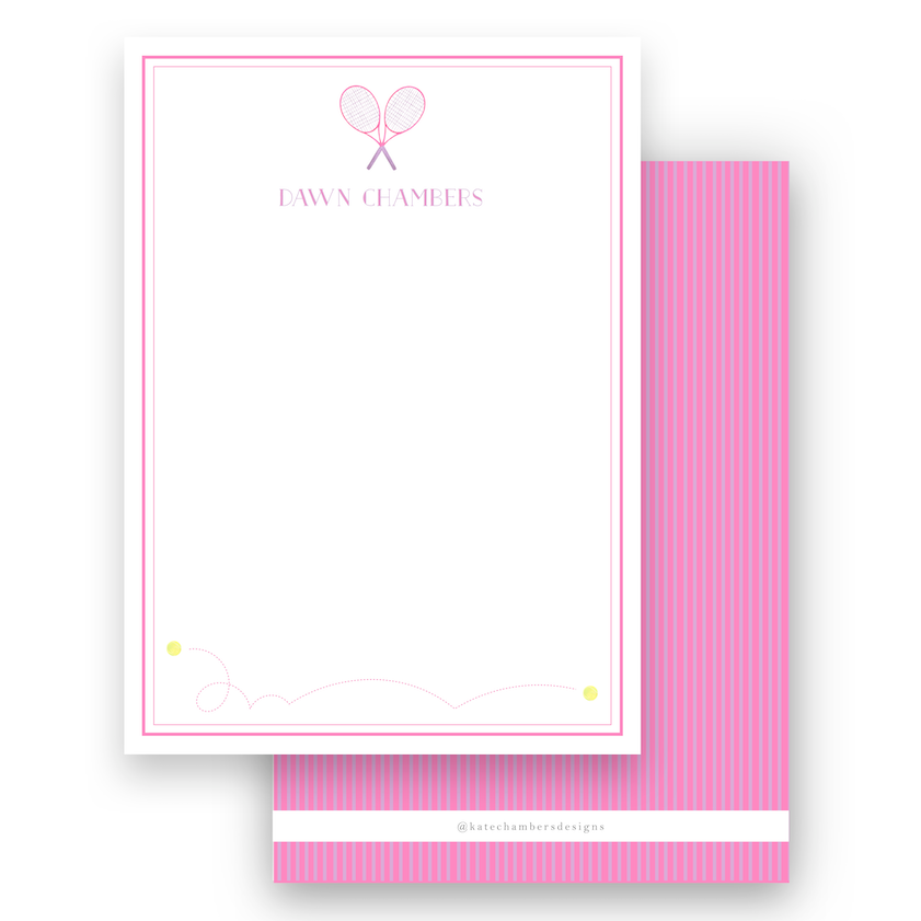 Girl's Pink & Purple Tennis Lined Stationary