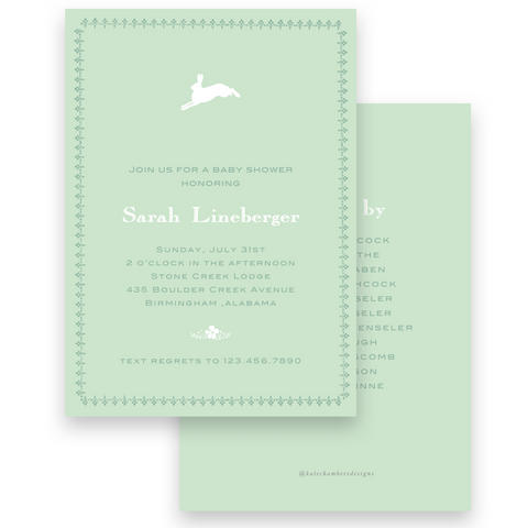 Mint green baby shower invitations 2025