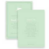 Green Leaping Bunny Baby Shower Invitation