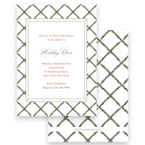 Green Trellis Holiday Party Invitation