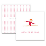 Splits Gymnast Square Enclosure Card