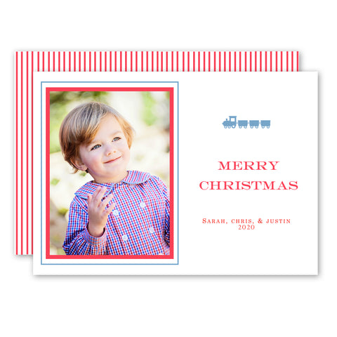 Blue Train Holiday Card