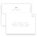 Green Leaping Bunny Baby Shower Invitation