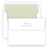 Green Greek Key Portrait Holiday Card