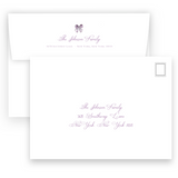 Lilac Pinecone Birth Announcement #2