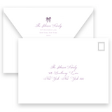 Lilac Pinecone Birth Announcement #2