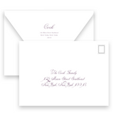 Lilac Pinecone Birth Announcement #1