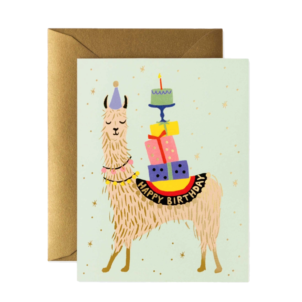 Llama Birthday Card