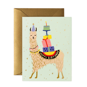 Llama Birthday Card