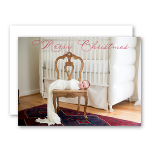 Merry Christmas Scripture Holiday Card / Birth Announcement