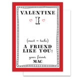 Mustache Valentine's Day Card