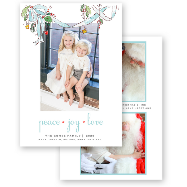 Peace Love Joy Holiday Card