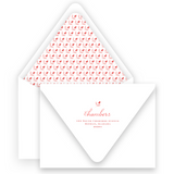 Pink & Red Berry Leaf Border Portrait Holiday Card