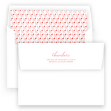 Pink & Red Berry Leaf Border Portrait Holiday Card