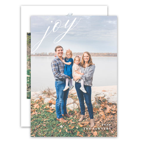 Custom Simple Joy Holiday Card